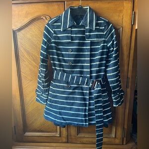 BANANA REPUBLIC Striped Belted Trench Coat XSP